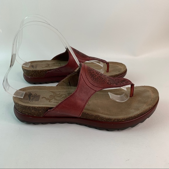 Dansko Burgundy T Strap Thong Comfort Sandal sz 37 - Picture 6 of 11